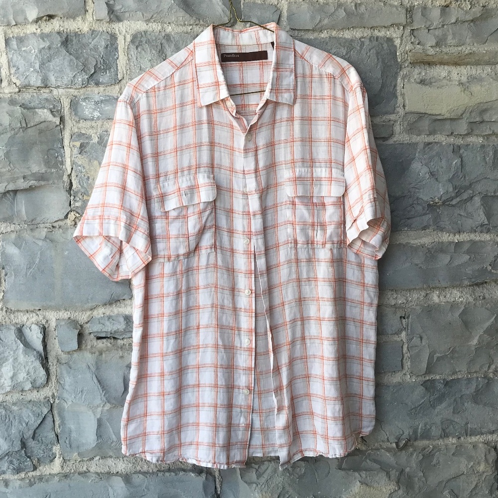 Perry Ellis Men’s Short Sleeve Shirt Linen